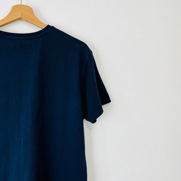 Roberto Cavalli Navy Blue Tiger Print Spell Out Logo Slim Fit T Shirt UK XXL - Picture 13 of 13